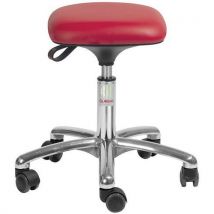 Tabouret alu50 modèle bas assise Tetra imitation cuir - Global Stole