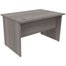 Bureau droit - Piétement panneau - Cèdre - Manutan