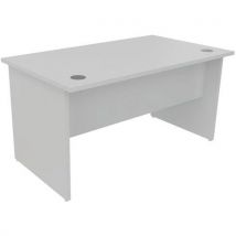 Bureau droit - Piétement panneau - Gris - Manutan