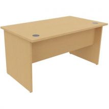 Bureau droit - Piétement panneau - Hêtre - Manutan