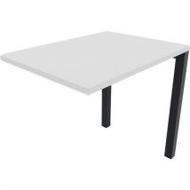 Bureau aanbouw Arial 80x60 cm dikte 25 mm - vierkant stoenvoet - Eol