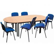 Ensemble de table de réunion 4 tables et 6 chaises