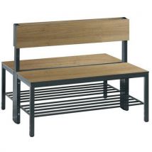 Banc bois double face avec dossier Basic Plus - avec et sans grille - CP