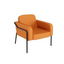 Imitatieleren fauteuil Medso, rond - Maat L - Meet by Paperflow
