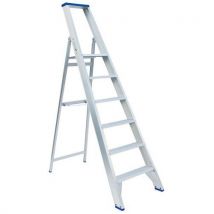 Escabeau professionnel revêtement polyester - 4 à 6 marches - Solide
