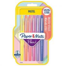 Stylo feutre Paper Mate Flair Pastel assortis lot de 6 - Papermate