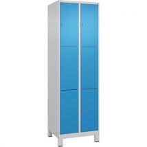 Armoire à casiers Classic PLUS sur pieds - 6 casiers - C+P