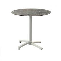 Ronde bistrotafel X Cross - beige onderstel + HPL-blad - Veba