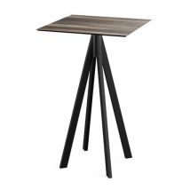 Statafel Infinity 70x70cm met zwart onderstel + tafelblad HPL - Veba