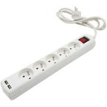 Stekkerdoos NF met schakelaar - 3 tot 5 aansluitingen en USB - Velamp
