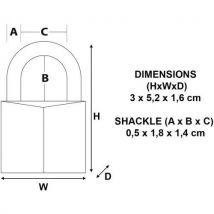 Hangslot - massief aluminium - Master Lock
