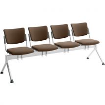 Poutre campus tapissée tissu pour visiteur - 4 places - Quadrifoglio
