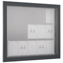 Vitrine d'affichage GG - Murale - Anthracite - WSM