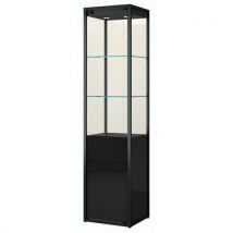 Vitrine exposition avec rangement - 45x45x190 cm - Sarazino Vitrines