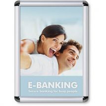 Cadre clic-clac aluminium avec coin rond - Manutan Expert
