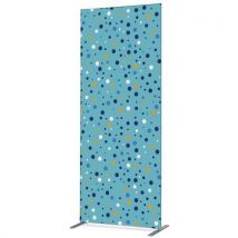 Cloison Deco En Tissu Points Couleur Bleue - Showdown Displays