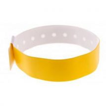 Bracelet plastique vinyle Type L Mat - Jaune - Lot de 100 - Sogedex
