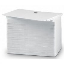 Cartes PVC blanches perforées 5 mm - Lot de 100 - Sogedex