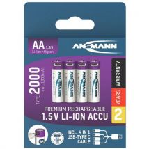 Pile Accu lithium rechargeable - Ansmann