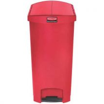 Poubelle En Plastique Step On 90l - Rouge - Rubbermaid,