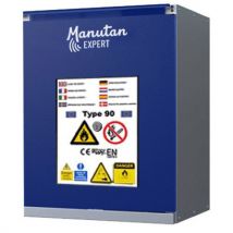 Manutan Expert - Sicherheitsschrank für Lithium-Batterien - 1 Tür - 90 Min Brandschutz - Stahl - Hellgrau/Blau