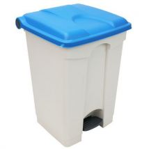 Collecteur Step-on Blanc Et Bleu 45l - Manutan,