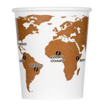120 Pièces Gobelets Carton 'world Map' Diamètre 63mm Hauteur 60mm, - Matfer