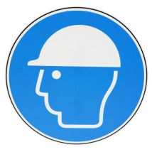 Panneau Casque De Protection Obligatoire Pvc 200 Mm,