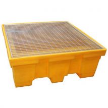 Auffangpalette 4 Fässer 450 L + Gitterrost Verzinkt,