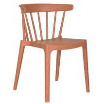 4 Pièces Chaise Empilable Windson Terracotta En Pp (lot De 4), - Veba