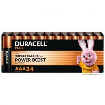 24 Pièces Pile Alcaline Aaa Plus Powerboost - Duracell, - Duracell
