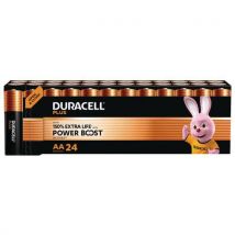 24 Pièces Pile Alcaline Aa Plus Powerboost - Duracell, - Duracell