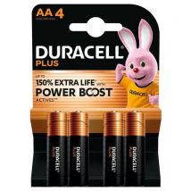 4 Pièces Pile Alcaline Duracell Plus Powerboost Aa, - Duracell