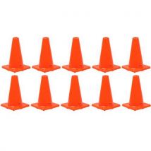 10 Pièces Cône Sans Bande Rétroréfléchissante 30 Cm - Lot De 10, - Manutan Expert