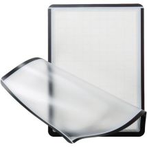 Djois Made By Tarifold - Klebehülle Magneto A4 Schwarz - Selbstklebend, Repositionierbar, 2 Hüllen, PVC