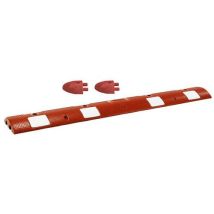 Manutan Expert - Bremsschwelle mit Endstück - Rot/Weiß - 20t - 10 km/h - 1830mm Länge - 80% Recycelt