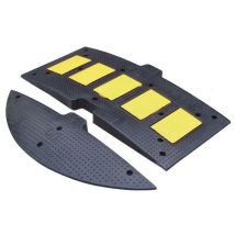 Manutan Expert - Bremsschwelle mit Endstück - Schwarz/Gelb - 40t - 500mm Länge - 80% recycelt