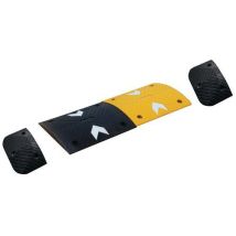 Manutan Expert - Ralentisseur de voirie avec embout - Noir/Jaune - Charge 20T - 1000x400x75mm - Éco-responsable