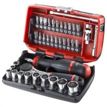 Ratsche + Steckschlüsselsatz 1/4“ Für Sechskant - Box Nano,