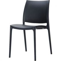 Chaise Empilable Noir - Maya,