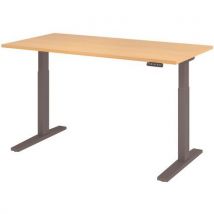 Hammerbacher - Bureau Électrique Série Xmka 160cm Hêtre/anthra,
