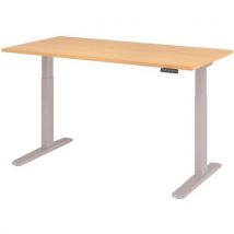 Elektrischer Schreibtisch Serie Xmka, 160 Cm, Buche/alu,