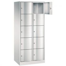 2 Col.de 5 Cases,portes Bombée Gris/ Portes Grises,