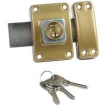 Verrou Alpha Bouton Doré - 40 Mm - Double Entrée,