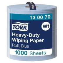 Tork - Bobine d'essuyage Bleu 2 plis - 340m - Ouate de cellulose - Usage alimentaire - Éco-responsable