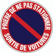 Novap - Panneau D'interdiction - Prière De Ne Pas Stationner Sortie De Voitures - Rigide