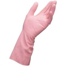 10 Paires Paire De Gants Menagers Latex - Rose Taille 9,