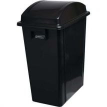Poubelle En Plastique 70% Recyclé Avec Couvercle Noir,