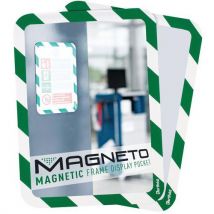 2 Pièces Cadre Magneto Securite Magnetique A4 Vert/blanc,
