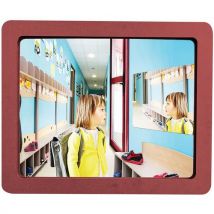 Miroir Incassable Rouge - 46,5 X 36,5 Cm - Kaptorama,